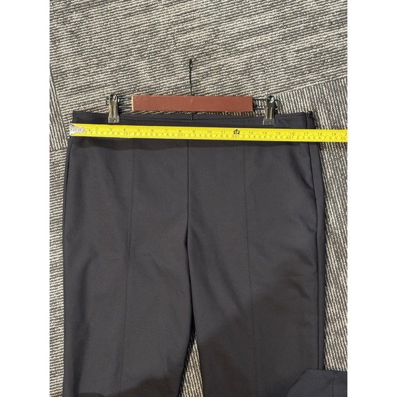 St. John Black Pants Ankle 28" Inseam Women's Sz 12 Side Zip Travel Easy Care - Picture 12 of 15
